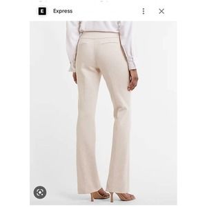 Express supersoft pull-on columnist flare pant in oatmeal